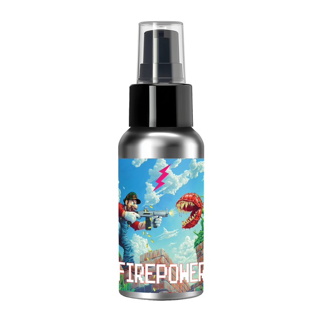 Bottle of Firepower beard oil for men