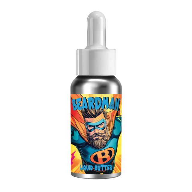 Bottle of Beardman liquid beard butter
