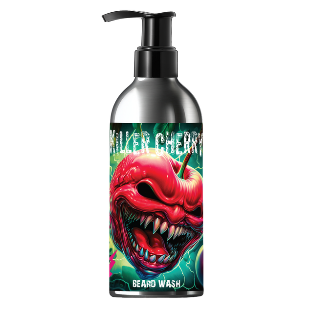 Bottle of Killer Cherry beard wash