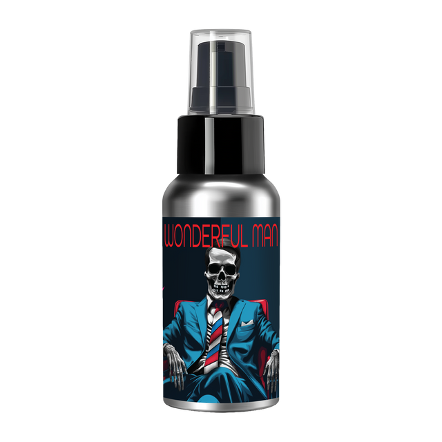 Bottle of Wonderful Man beard oil for men