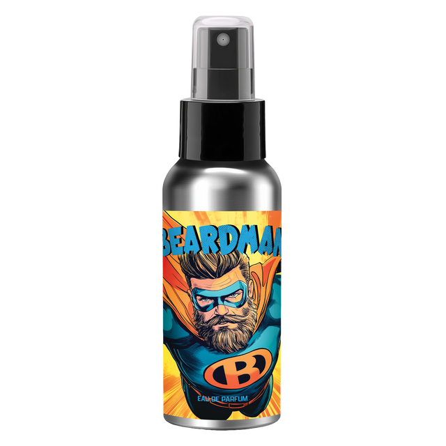 Bottle of Beardman cologne for men