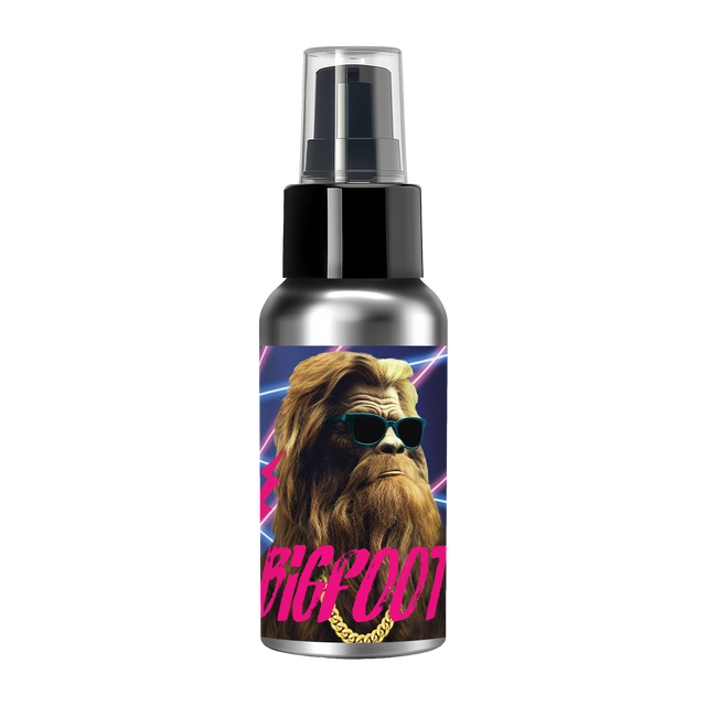 Bottle of Bigfoot cologne scented beard oil for men