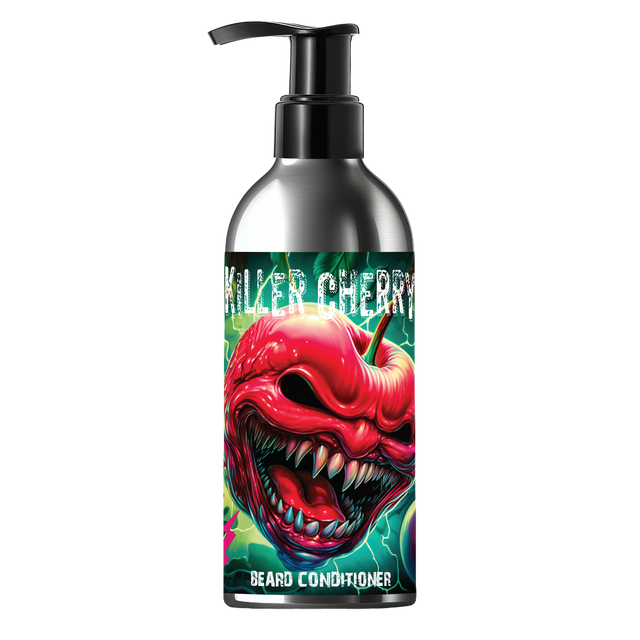Bottle of Killer Cherry beard conditioner