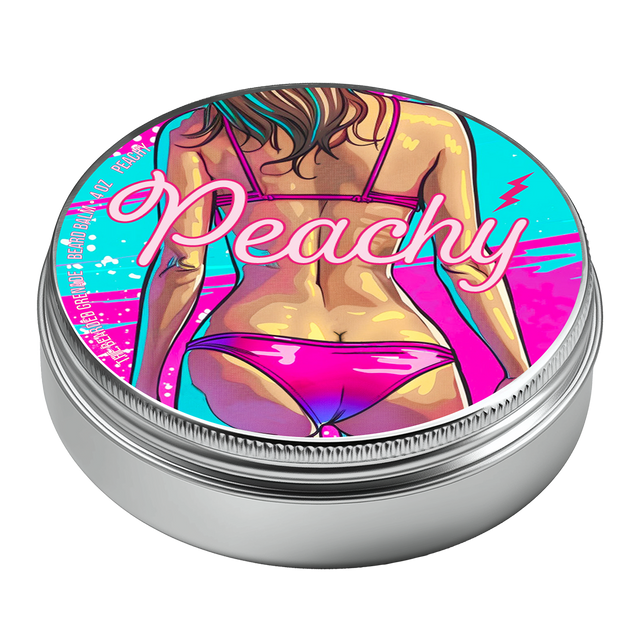 4 ounce tin of Peachy beard balm