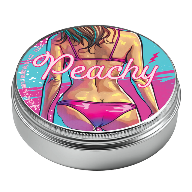 4 ounce tin of Peachy beard balm