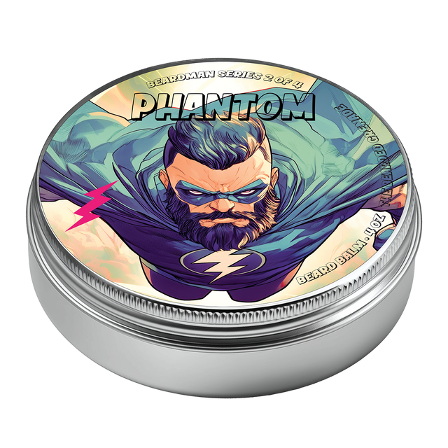 4 ounce tin of Phantom beard balm 