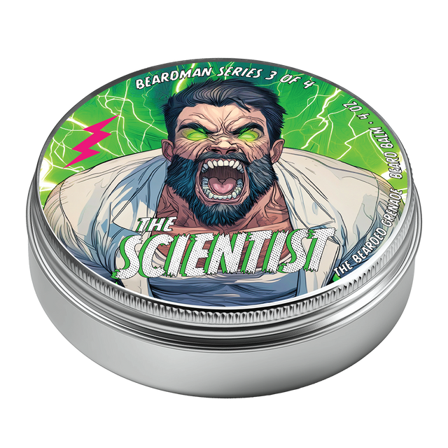 4 ounce tin of The Scientist beard balm