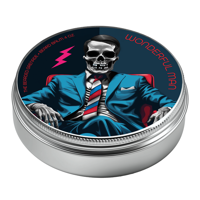 4 ounce tin of Wonderful Man beard balm