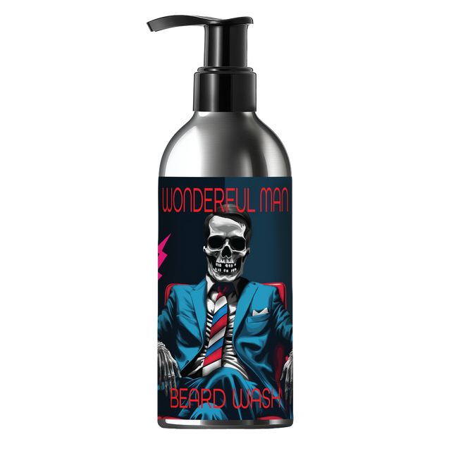 Bottle of Wonderful Man beard wash - best beard wash for men